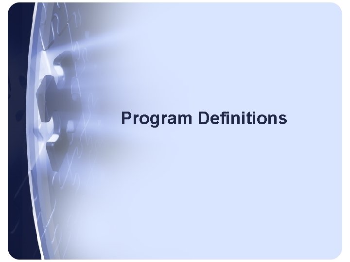 Program Definitions 