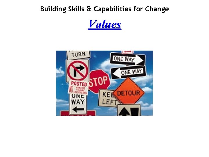 Building Skills & Capabilities for Change Values 