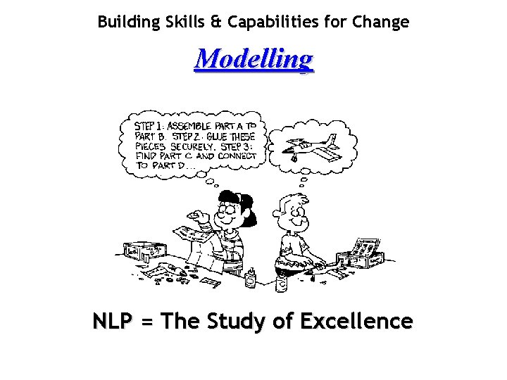 Building Skills & Capabilities for Change Modelling NLP = The Study of Excellence 