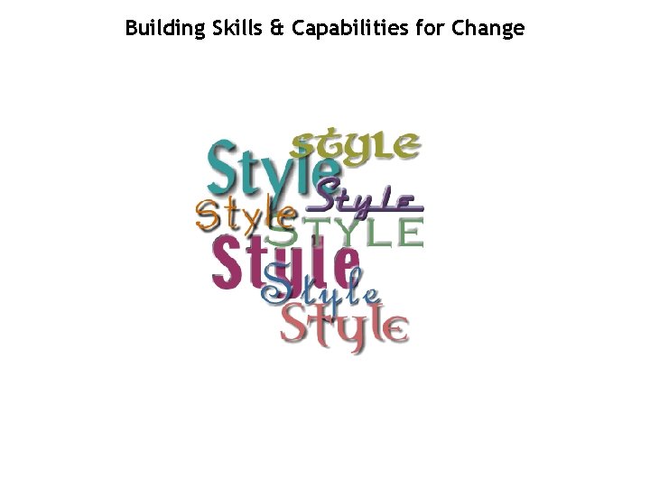 Building Skills & Capabilities for Change 