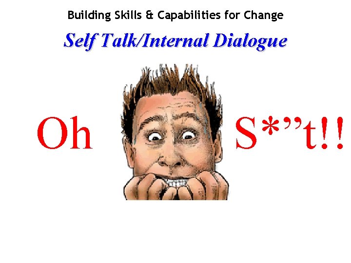 Building Skills & Capabilities for Change Self Talk/Internal Dialogue Oh S*”t!! 