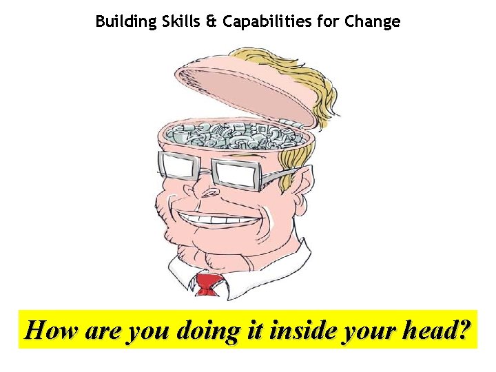 Building Skills & Capabilities for Change How are you doing it inside your head?