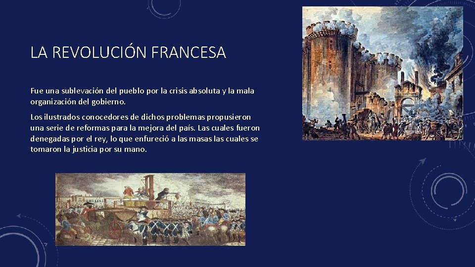 LA REVOLUCIÓN FRANCESA Fue una sublevación del pueblo por la crisis absoluta y la