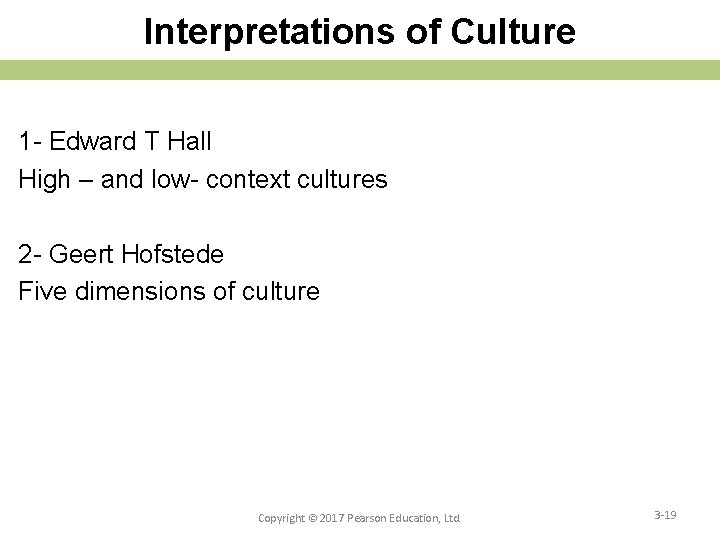 Interpretations of Culture 1 - Edward T Hall High – and low- context cultures