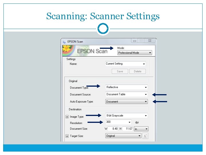 Scanning: Scanner Settings 