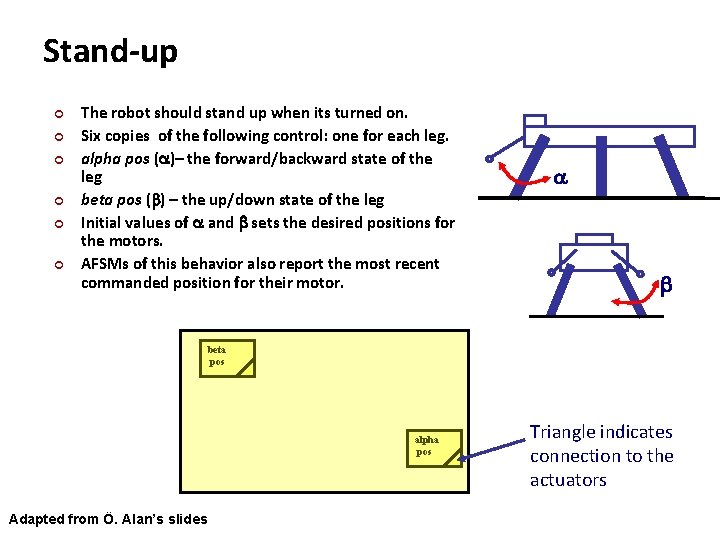 Carnegie Mellon Stand-up ¢ ¢ ¢ The robot should stand up when its turned