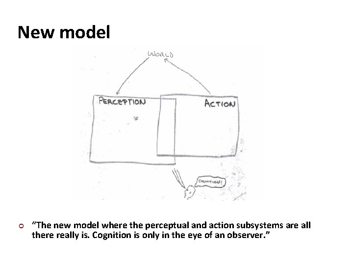 Carnegie Mellon New model ¢ “The new model where the perceptual and action subsystems