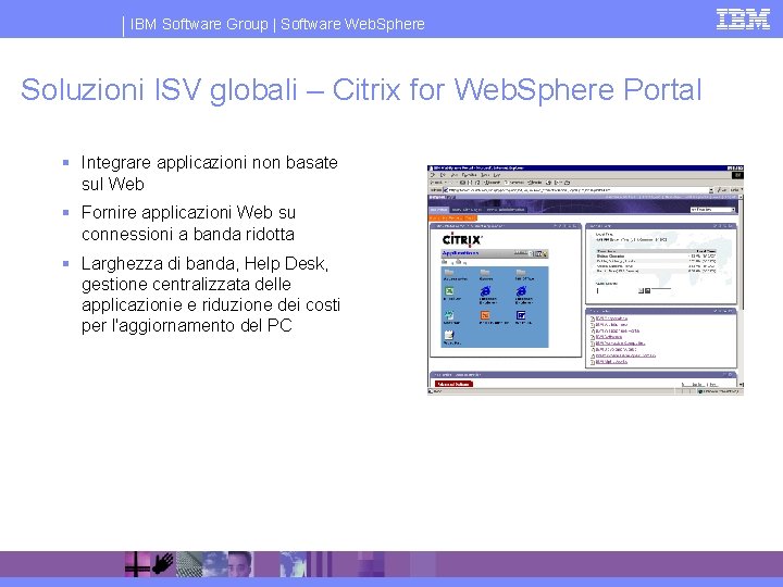 IBM Software Group | Software Web. Sphere Soluzioni ISV globali – Citrix for Web.