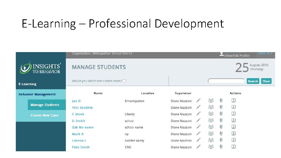 E-Learning – Professional Development 