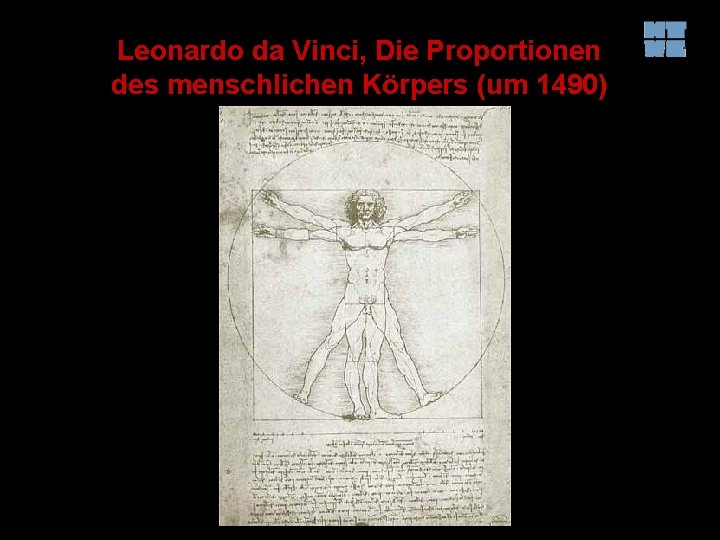 Leonardo da Vinci, Die Proportionen des menschlichen Körpers (um 1490) 