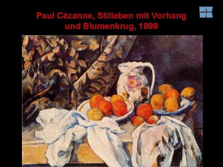 Paul Cézanne, Stilleben mit Vorhang und Blumenkrug, 1899 