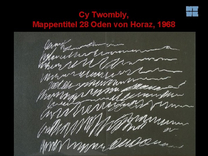 Cy Twombly, Mappentitel 28 Oden von Horaz, 1968 