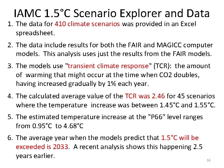 IAMC 1. 5°C Scenario Explorer and Data 1. The data for 410 climate scenarios