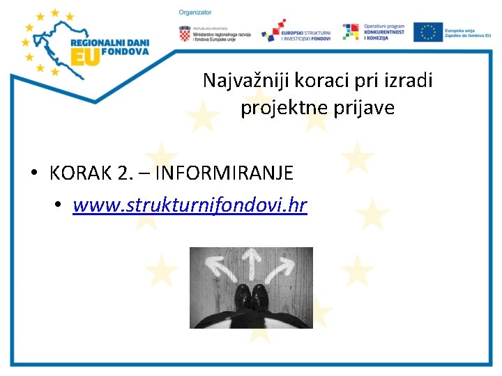 Najvažniji koraci pri izradi projektne prijave • KORAK 2. – INFORMIRANJE • www. strukturnifondovi.