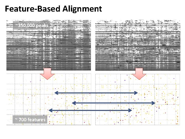 Feature-Based Alignment ~350, 000 peaks ~ 700 features 