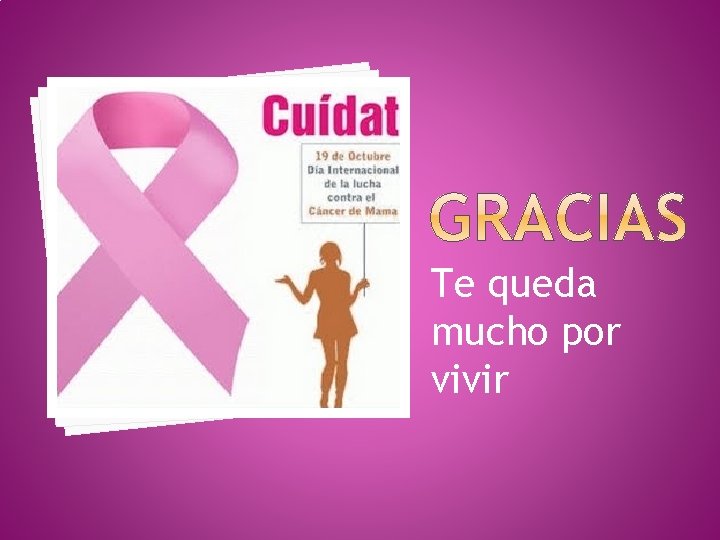 Te queda mucho por vivir 