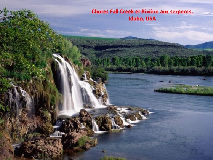 Chutes Fall Creek et Rivière aux serpents, Idaho, USA 