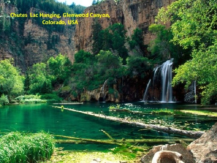 Chutes Lac Hanging, Glenwood Canyon, Colorado, USA 