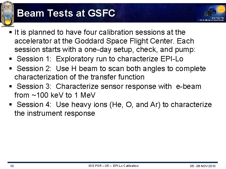 Beam Tests at GSFC Solar Probe Plus A NASA Mission to Touch the Sun