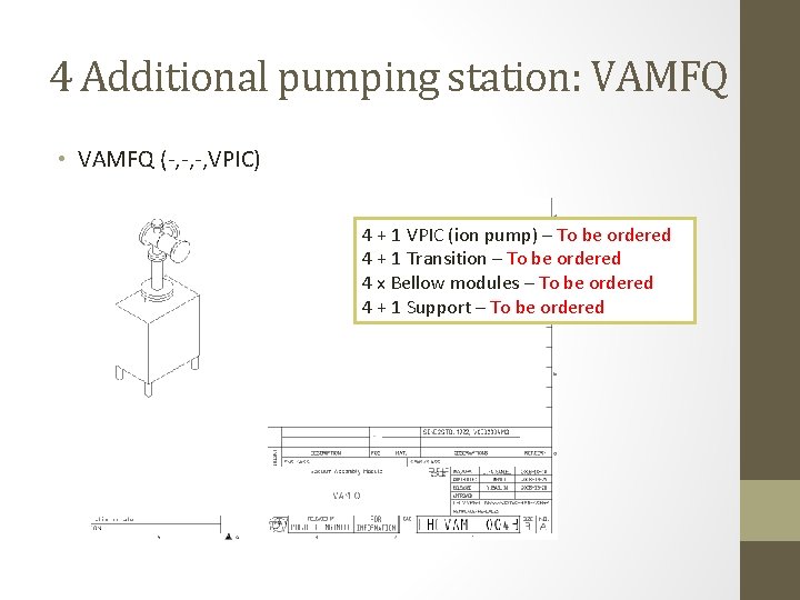 4 Additional pumping station: VAMFQ • VAMFQ (-, -, -, VPIC) 4 + 1