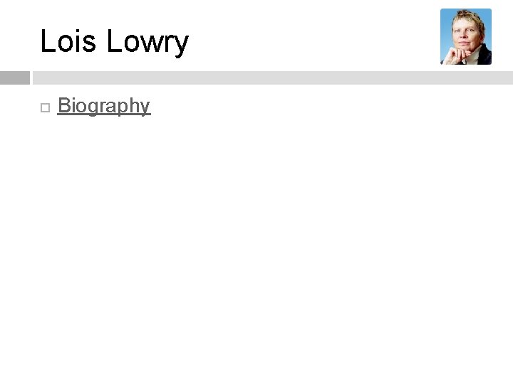 Lois Lowry Biography 