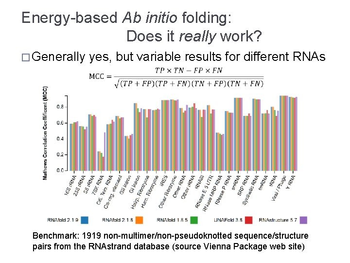 Energy-based Ab initio folding: Does it really work? � Generally yes, but variable results