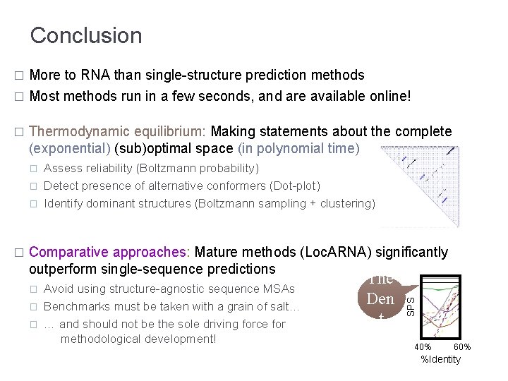 Conclusion More to RNA than single-structure prediction methods � Most methods run in a