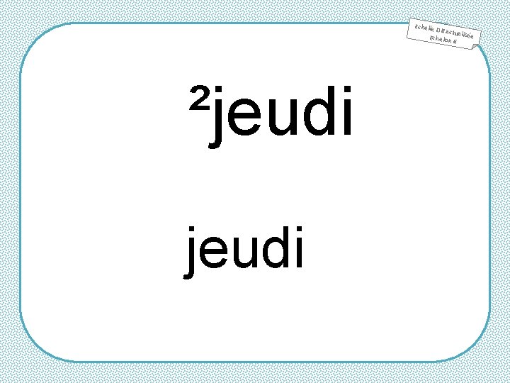 Echelle DB actu Echelon alisée 6 ²jeudi 