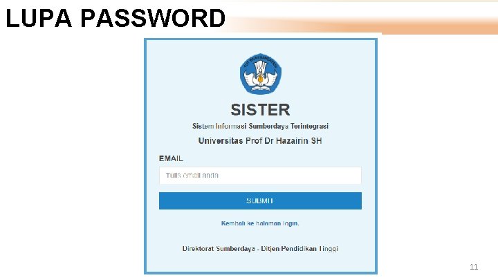 LUPA PASSWORD 11 