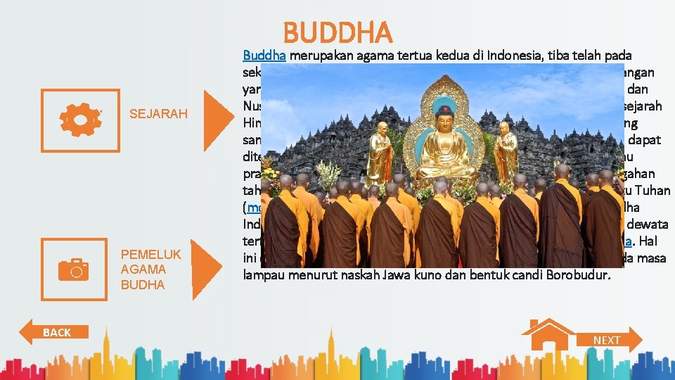 BUDDHA SEJARAH PEMELUK AGAMA BUDHA BACK Buddha merupakan agama tertua kedua di Indonesia, tiba