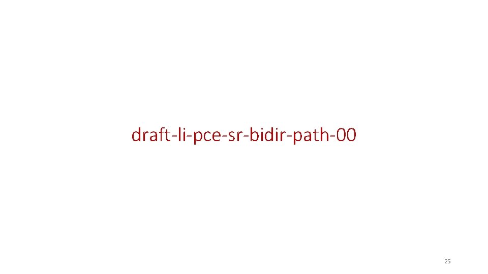 draft-li-pce-sr-bidir-path-00 25 