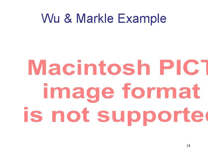 Wu & Markle Example 14 