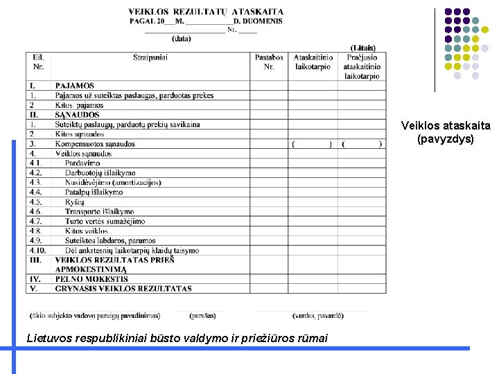 Veiklos ataskaita (pavyzdys) Lietuvos respublikiniai būsto valdymo ir priežiūros rūmai 