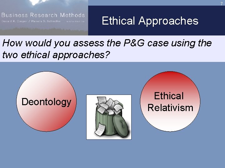 7 Ethical Approaches How would you assess the P&G case using the two ethical