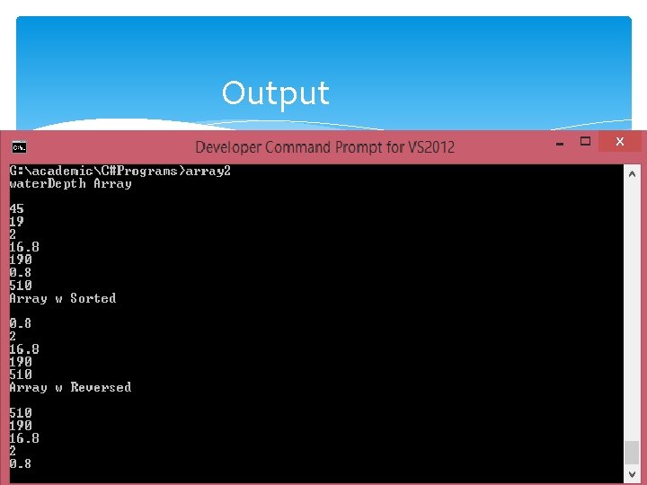 Output Output