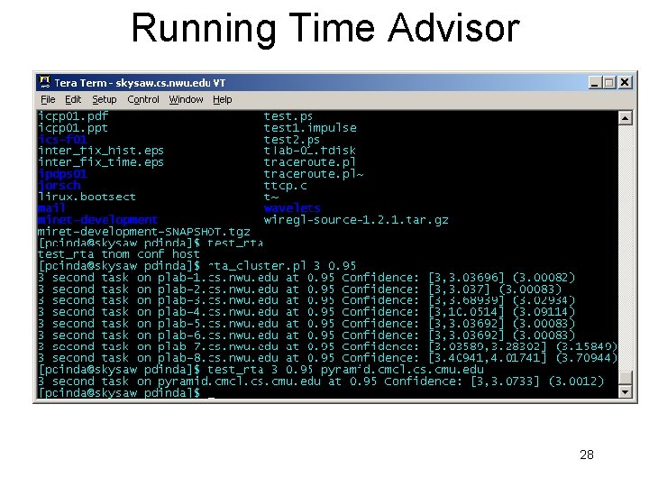 Running Time Advisor 28 