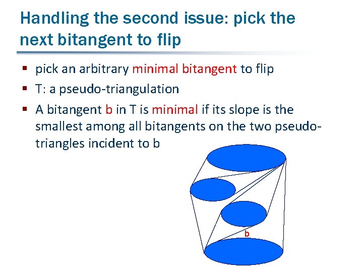 Handling the second issue: pick the next bitangent to flip § pick an arbitrary