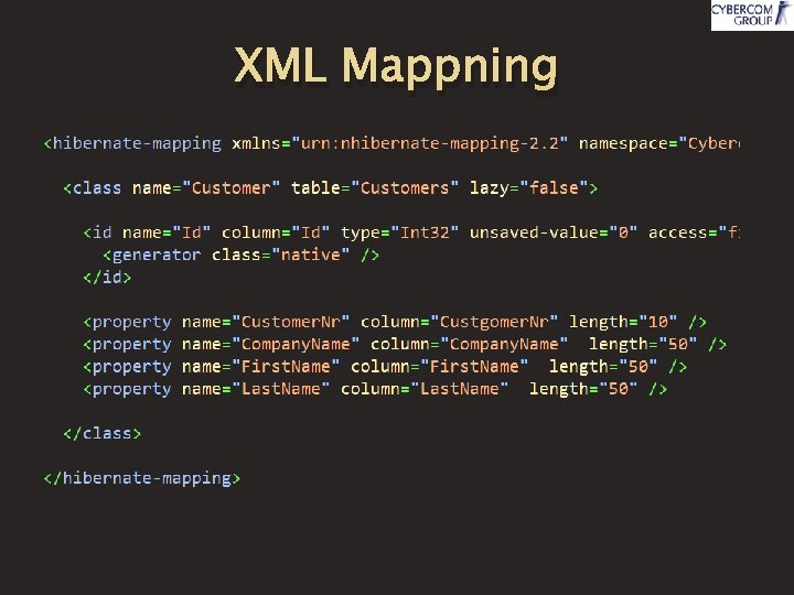 XML Mappning 