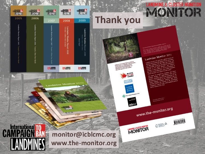 Thank you monitor@icblcmc. org www. the-monitor. org 