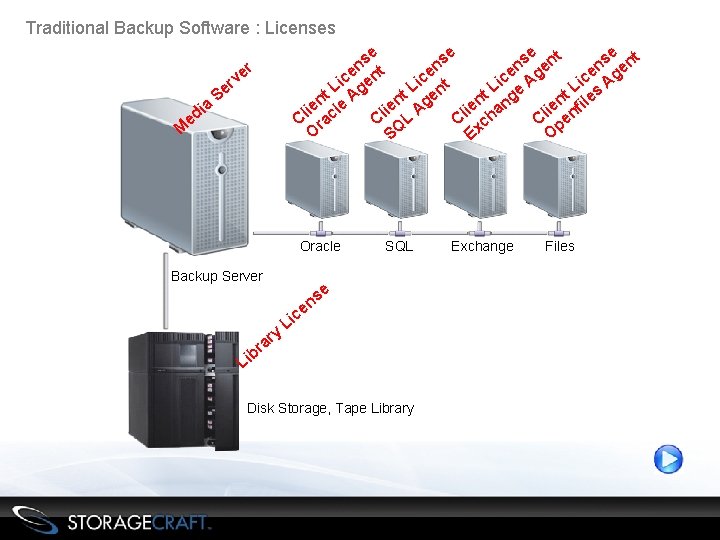 Traditional Backup Software : Licenses se se se nt se ent n n e