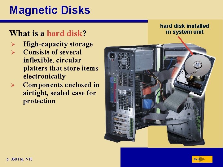 Magnetic Disks What is a hard disk? Ø Ø Ø hard disk installed in