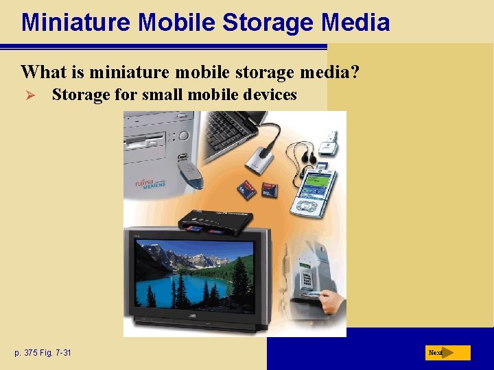 Miniature Mobile Storage Media What is miniature mobile storage media? Ø Storage for small