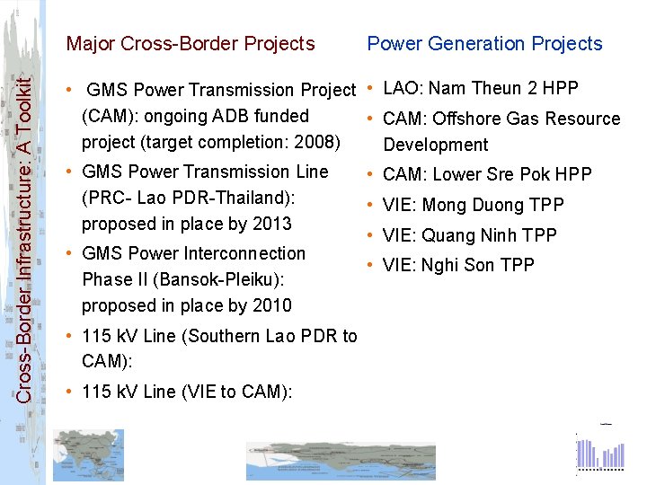 Cross-Border Infrastructure: A Toolkit Major Cross-Border Projects Power Generation Projects • GMS Power Transmission