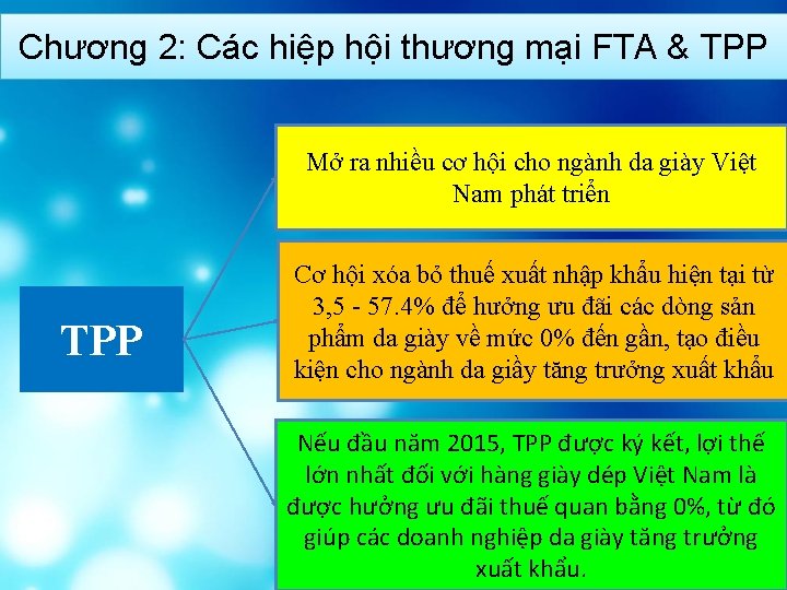 Chương 2: Các hiệp hội thương mại FTA & TPP Mở ra nhiều cơ