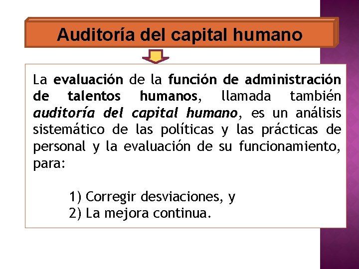 Auditoría del capital humano La evaluación de la función de administración de talentos humanos,