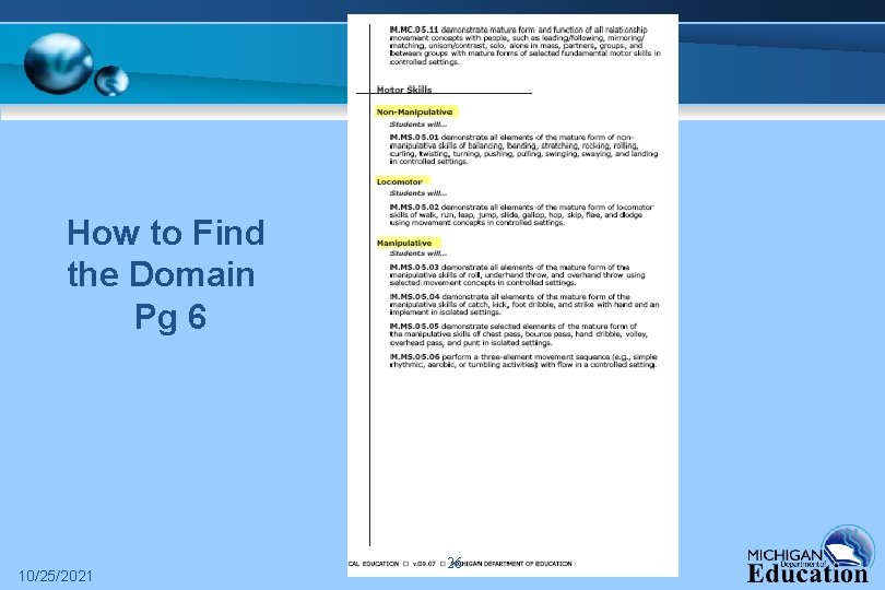 How to Find the Domain Pg 6 10/25/2021 26 