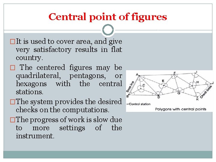 Central point of figures �It is used to cover area, and give very satisfactory