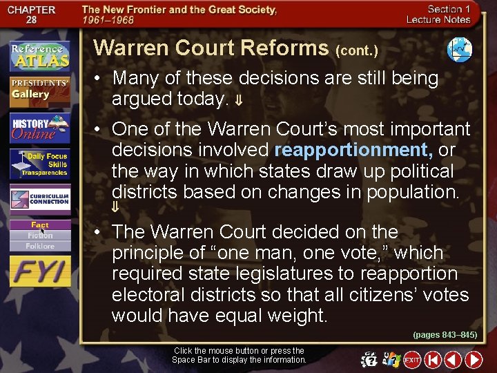 Warren Court Reforms (cont. ) • Many of these decisions are still being argued