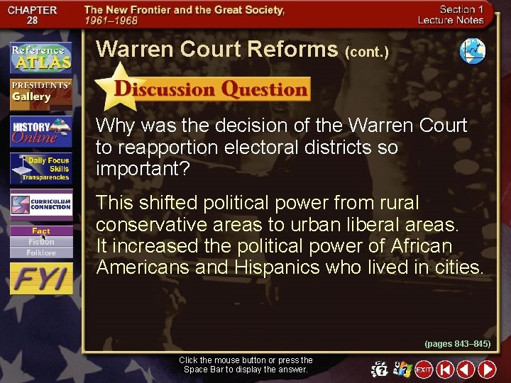 Warren Court Reforms (cont. ) Why was the decision of the Warren Court to