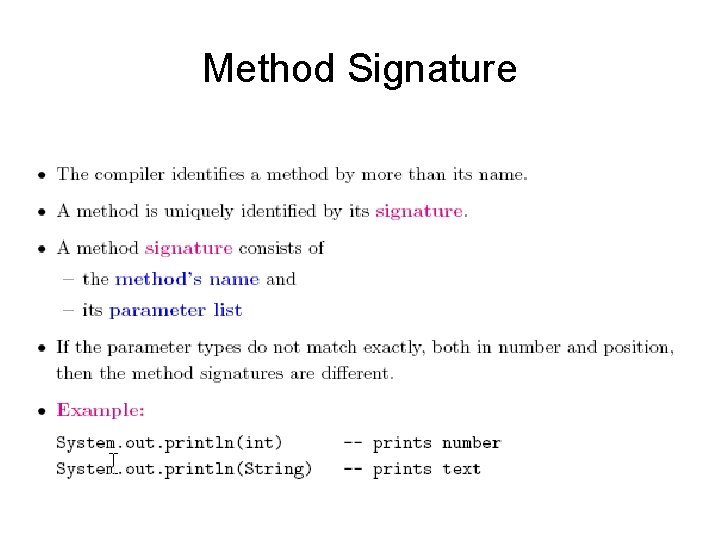 Method Signature 